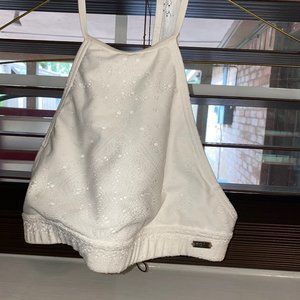 White high neck bikini top